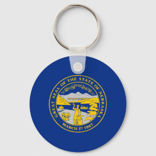Nebraska State Flag Keychain