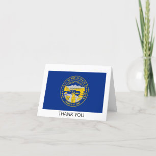 Nebraska State Flag Letterpress Thank You Card