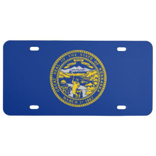 Nebraska state flag license plate