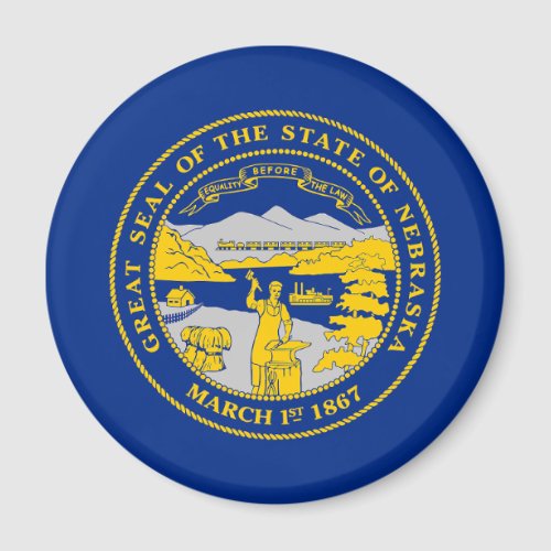 Nebraska State Flag Magnet