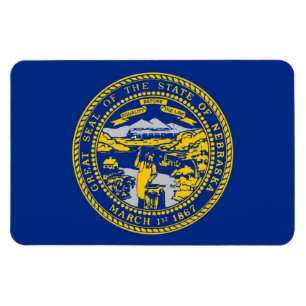 Nebraska state flag magnet