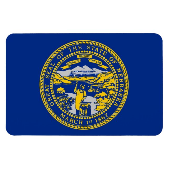 Nebraska state flag magnet (Horizontal)