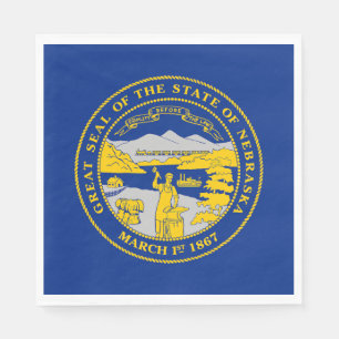 Nebraska State Flag Napkins