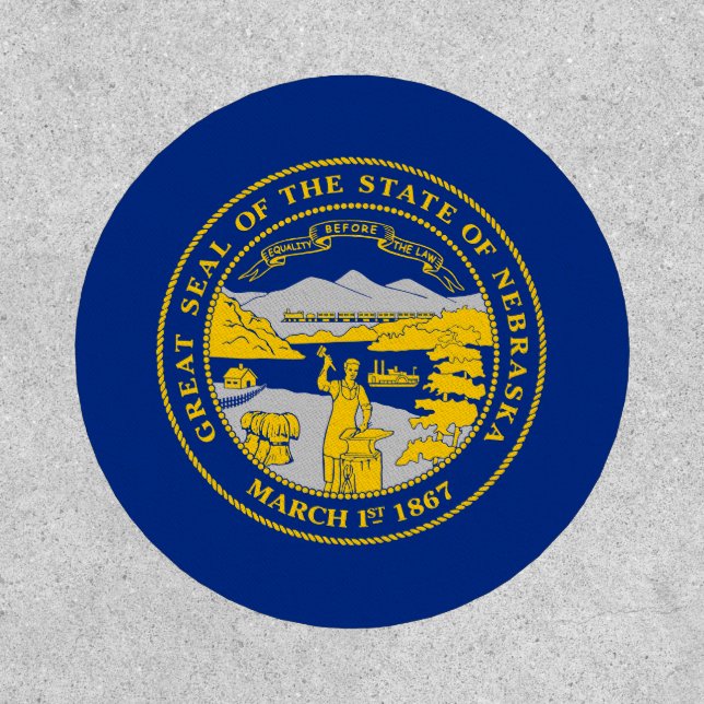 Nebraska State Flag Patch (Front)