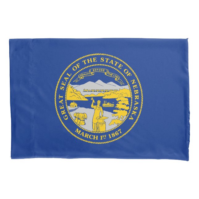 Nebraska State Flag Pillow Case (Front)