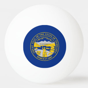 Nebraska State Flag Ping Pong Ball