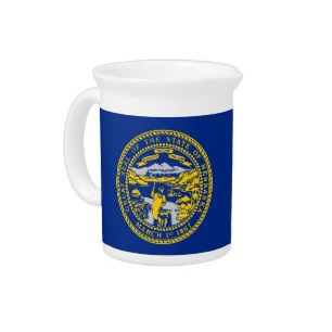 Nebraska State Flag Pitcher