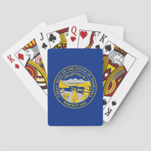 Nebraska State Flag Poker Cards