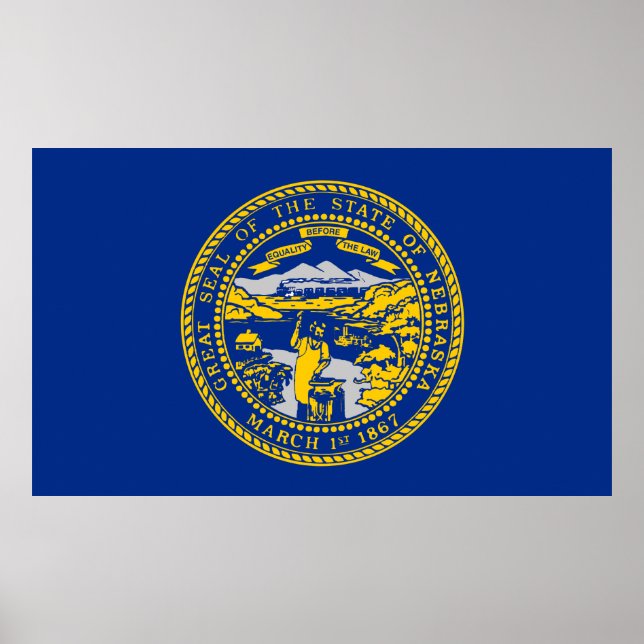 Nebraska State flag Poster (Front)