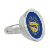 Nebraska State Flag Ring (Side)