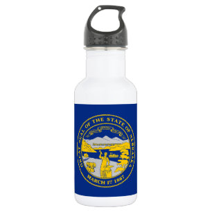 Nebraska State Flag Stainless Steel Water Bottle