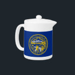 Nebraska State Flag Teapot<br><div class="desc">Enhance your tea time with a touch of Nebraska pride using our exclusive teapot featuring the flag of Nebraska! This teapot is more than just a functional kitchen item; it’s a celebration of Nebraska’s heritage and a unique way to showcase your state pride. Each teapot prominently displays a vibrant print...</div>
