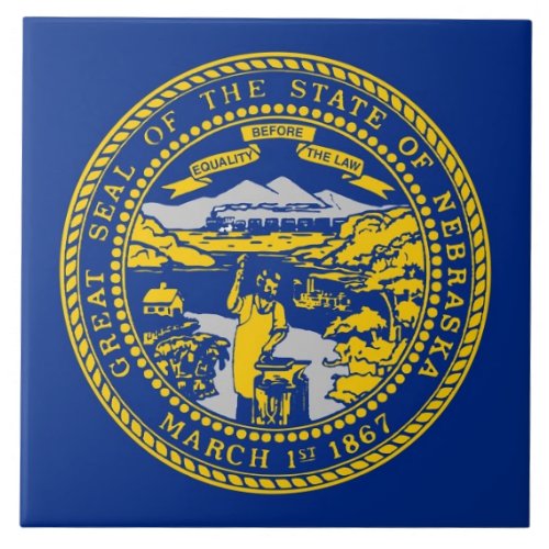 Nebraska State Flag Tile