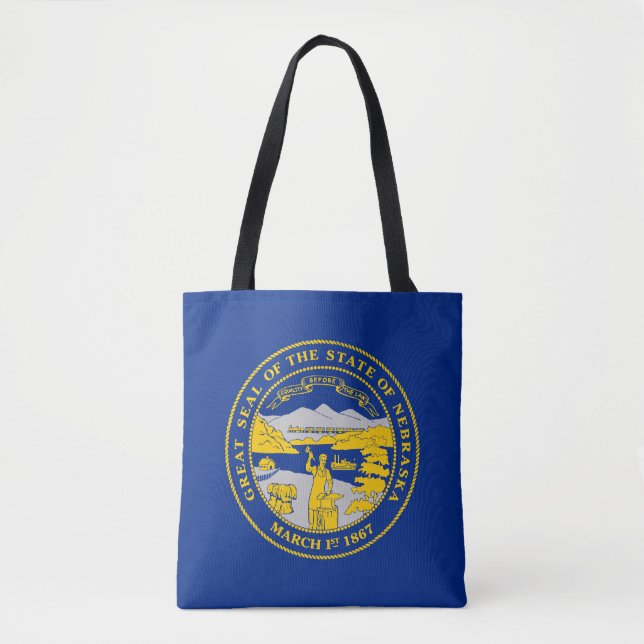 Nebraska State Flag Tote Bag (Front)