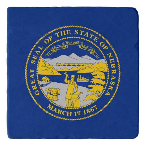 Nebraska State Flag Trivet