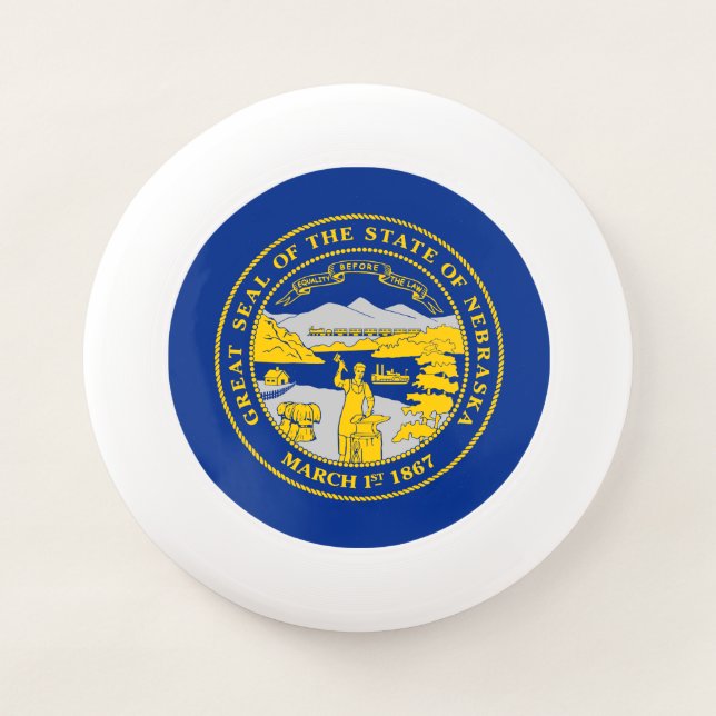 Nebraska State Flag Wham-O Frisbee (Front)