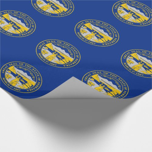 Nebraska State Flag Wrapping Paper