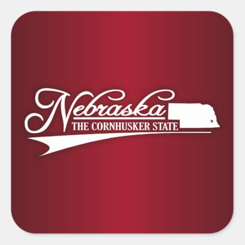 Nebraska State of Mine Square Sticker
