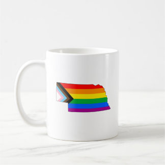 Nebraska State Pride LGBTQ Progress Pride Coffee Mug