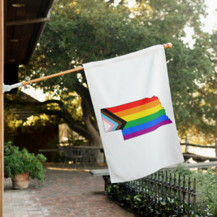 Nebraska State Pride LGBTQ Progress Pride House Flag