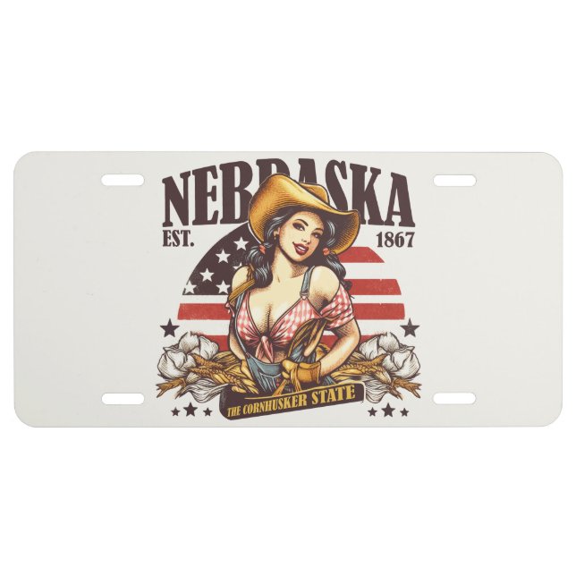 Nebraska The Cornhusker State License Plate (Front)