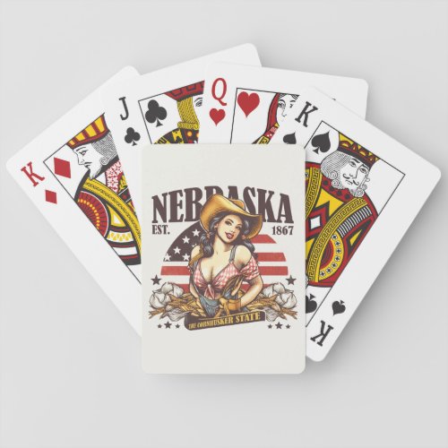 Nebraska The Cornhusker State Playing Cards