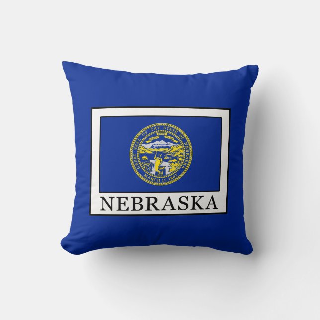 Nebraska Throw Pillow (Front)