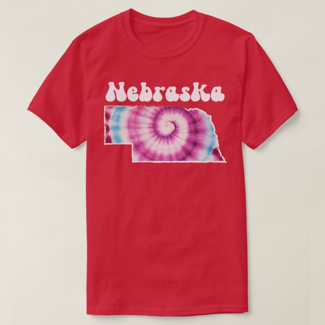 Nebraska Tie Dye  T-Shirt (Design Front)