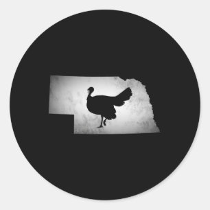Nebraska Turkey Hunting Classic Round Sticker