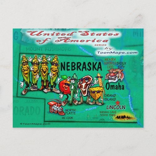 Nebraska USA Card