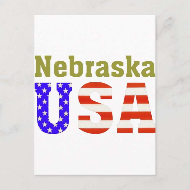 Nebraska USA! Postcard (Front)