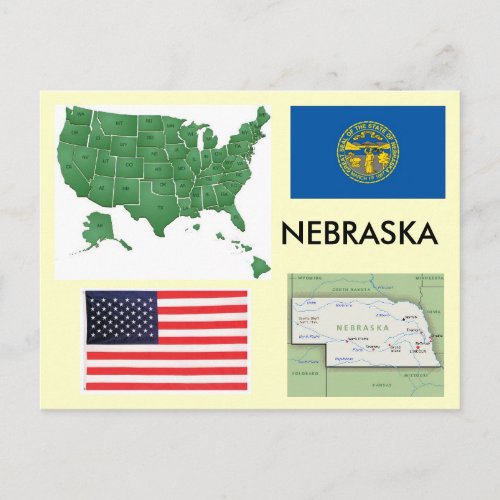 Nebraska USA Postcard