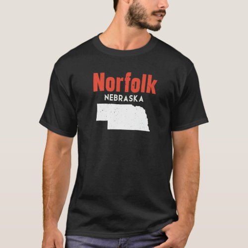 Nebraska Usa State America Travel Nebraskan Norfol T_Shirt