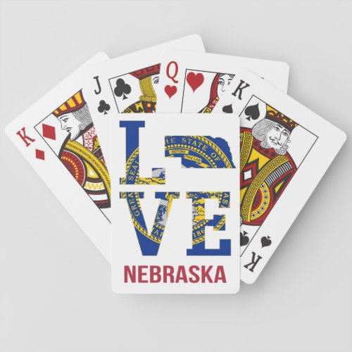 Nebraska USA State Love Playing Cards