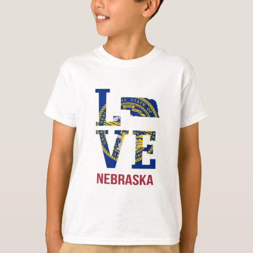 Nebraska USA State Love T_Shirt