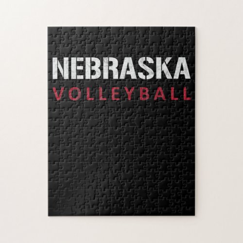 Nebraska Volleyball Distressed Jigsaw Puzzle