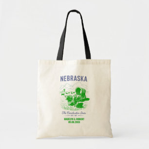 Nebraska Wedding Welcome Bag, State Love Tote Bag