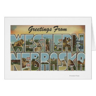 Nebraska (Western) - Large Letter Scenes Cards