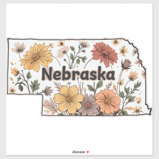 Nebraska Wild Flowers Sticker (Sheet)