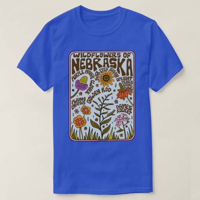 Nebraska Wildflowers T-Shirt (Design Front)