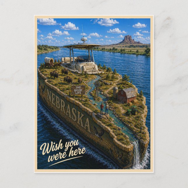 Nebraska | Wish You Were Here | State Series Postcard (Front)