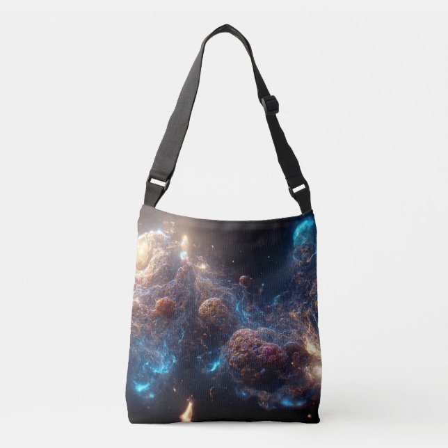 Nebula and galaxies in space  crossbody bag (Front)