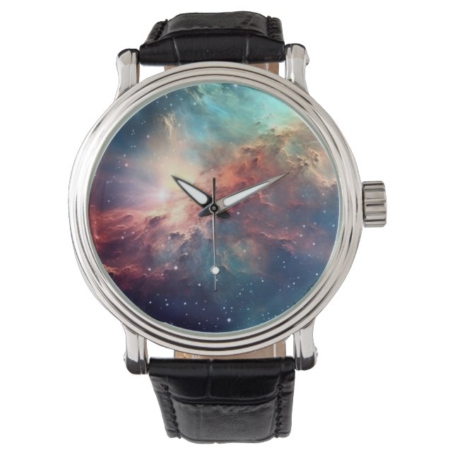 Nebula and galaxies in space  watch (Front)