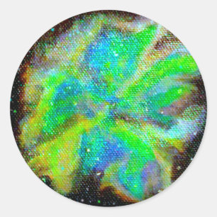 Nebula and Stardust Cosmic Space Scene Classic Round Sticker