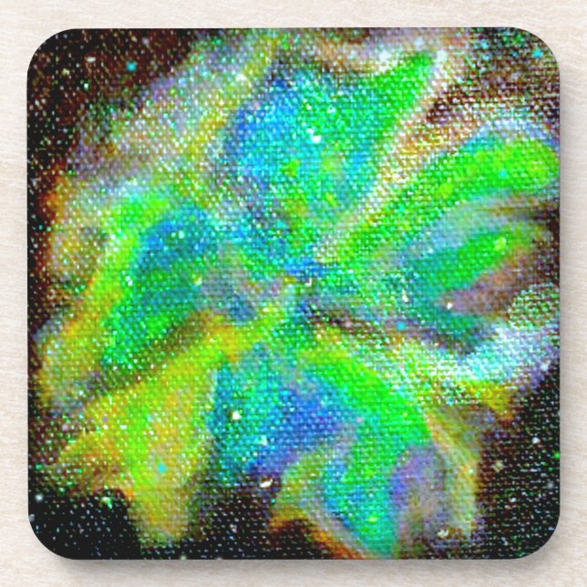 Nebula and Stardust Cosmic Space Scene Drink Coaster (Front)