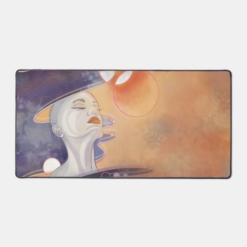 Nebula Attack and Galactic Pearl Necklace Desk Mat