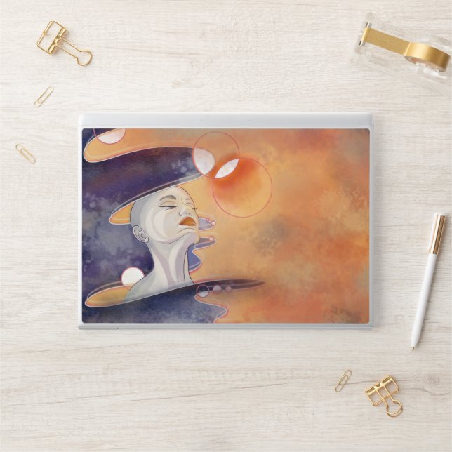 Nebula Attack and Galactic Pearl Necklace HP Laptop Skin (Desk)