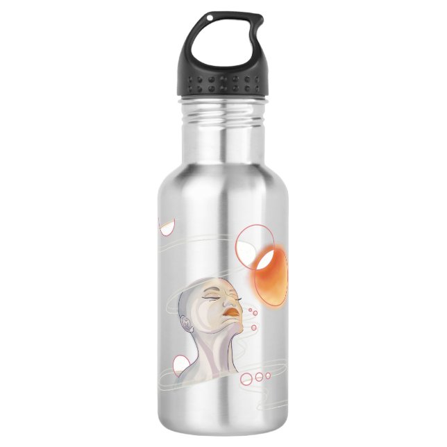 Nebula Attack and Galactic Pearl Necklace Stainless Steel Water Bottle (Front)