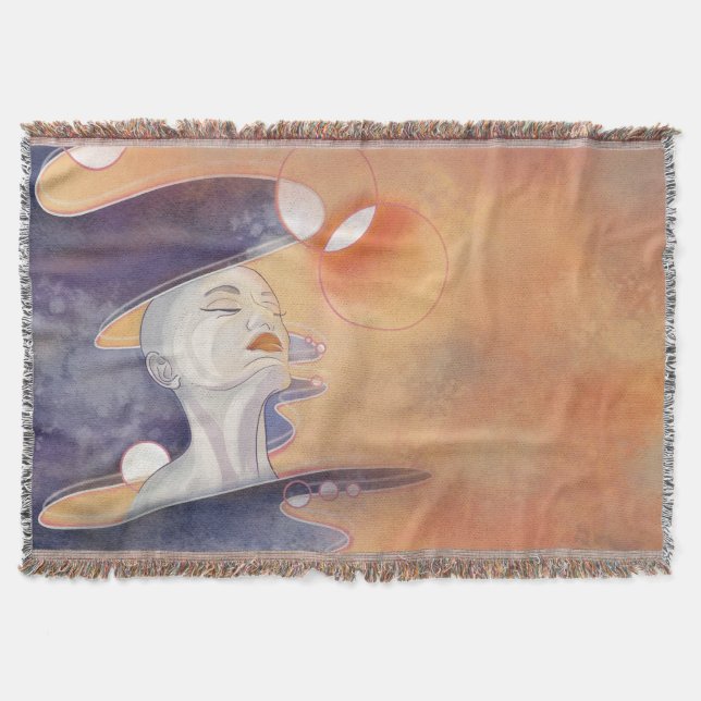 Nebula Attack and Galactic Pearl Necklace Throw Blanket (Front)