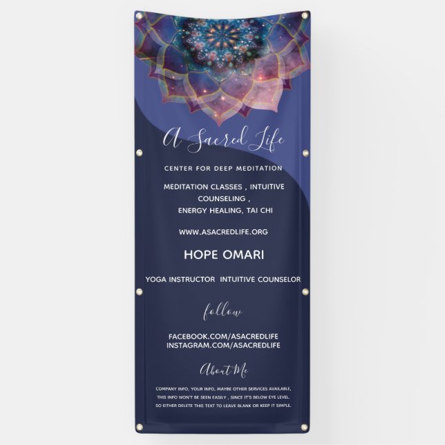 Nebula Bloom | Mandala Banner (Vertical)